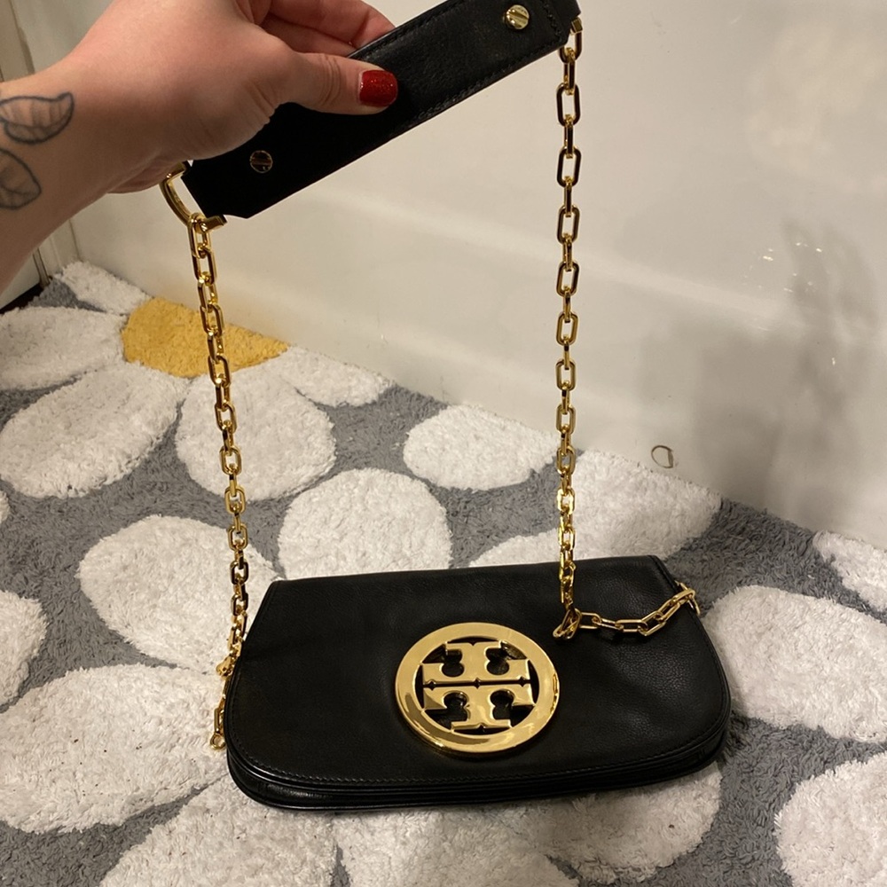 Tory Burch Black and Gold Crossbody Bag - Picture 11 of 11